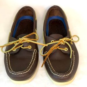 Sperry women’s A/O leather boat shoe, brown, 8
